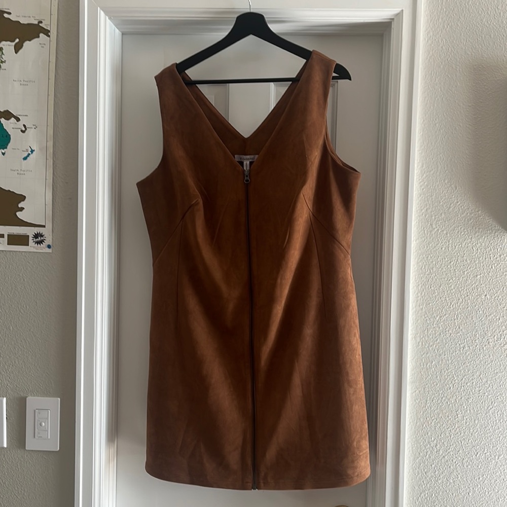 Bravissimo Suede Brown Dress. Size 18 uk/14 us - Picture 4 of 5
